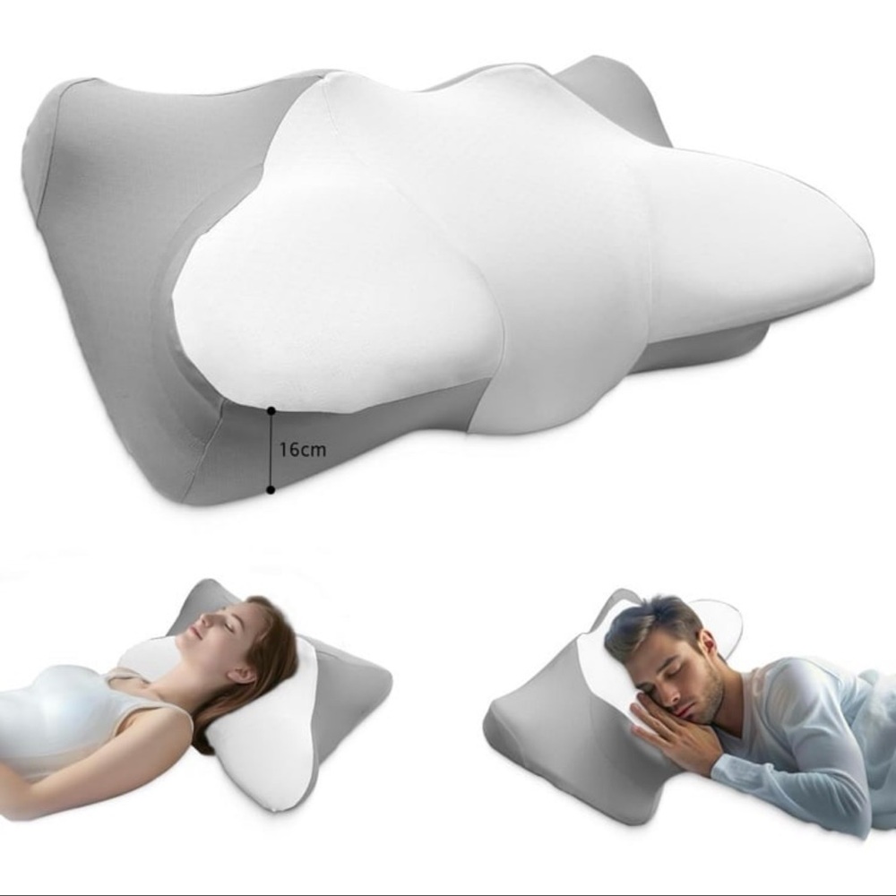 Side Sleeper Pillow - Memory Foam Pillow for Neck Pain Relief, Ergonomic Contour
